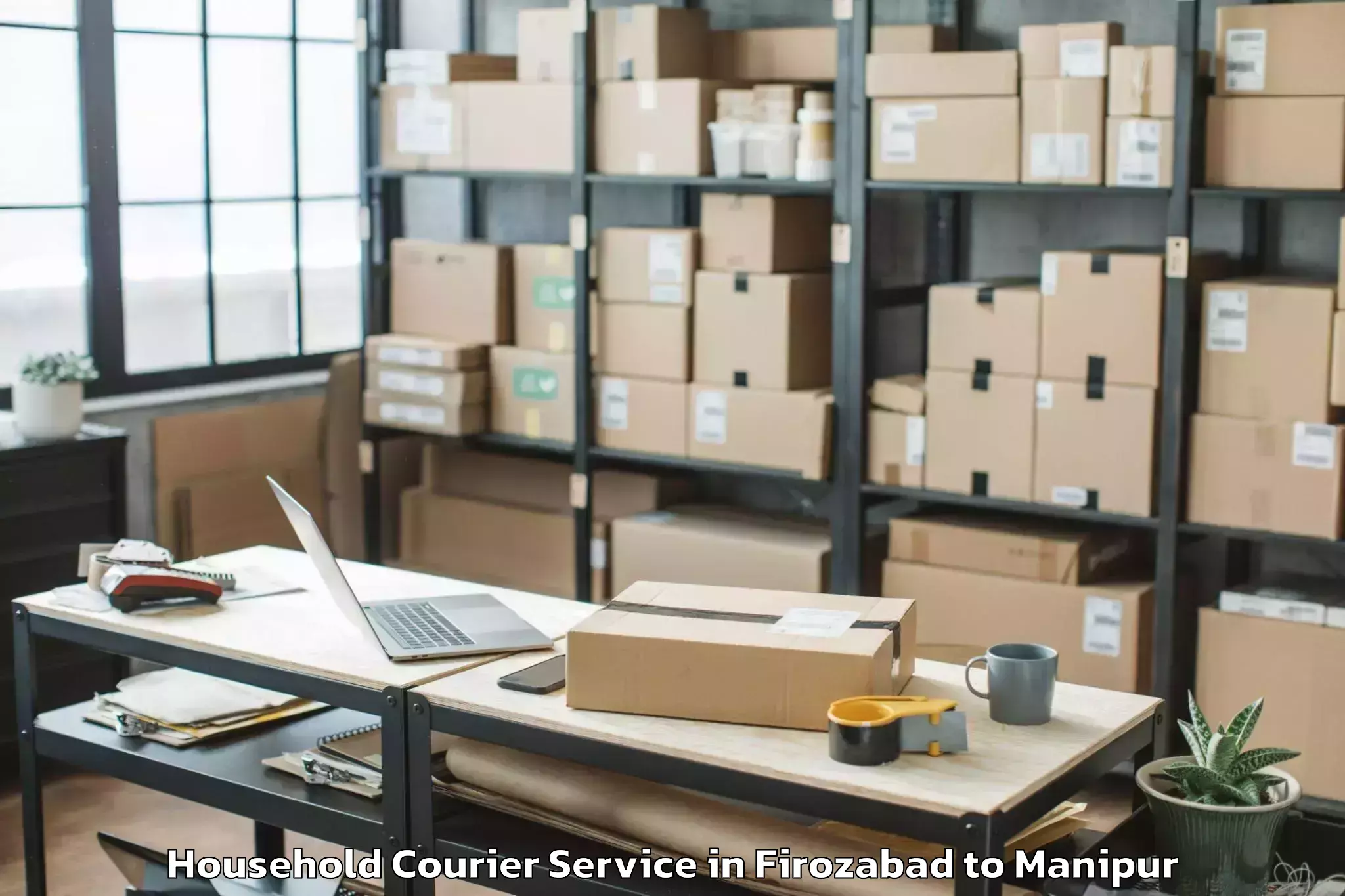 Trusted Firozabad to Tengnoupal Household Courier